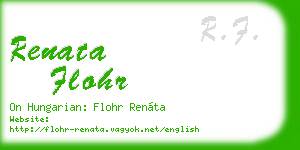 renata flohr business card